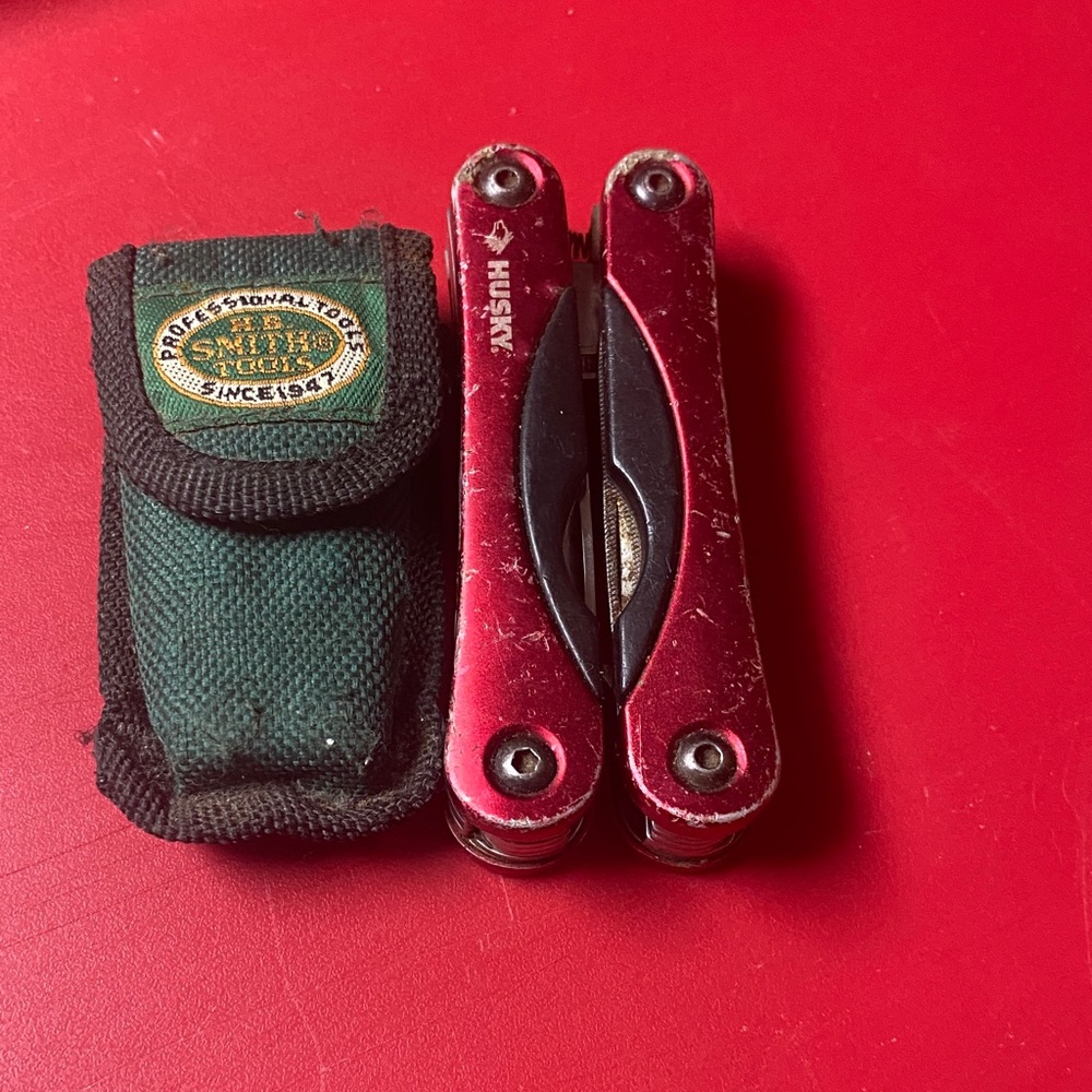 Red Multi-Tool with Pouch